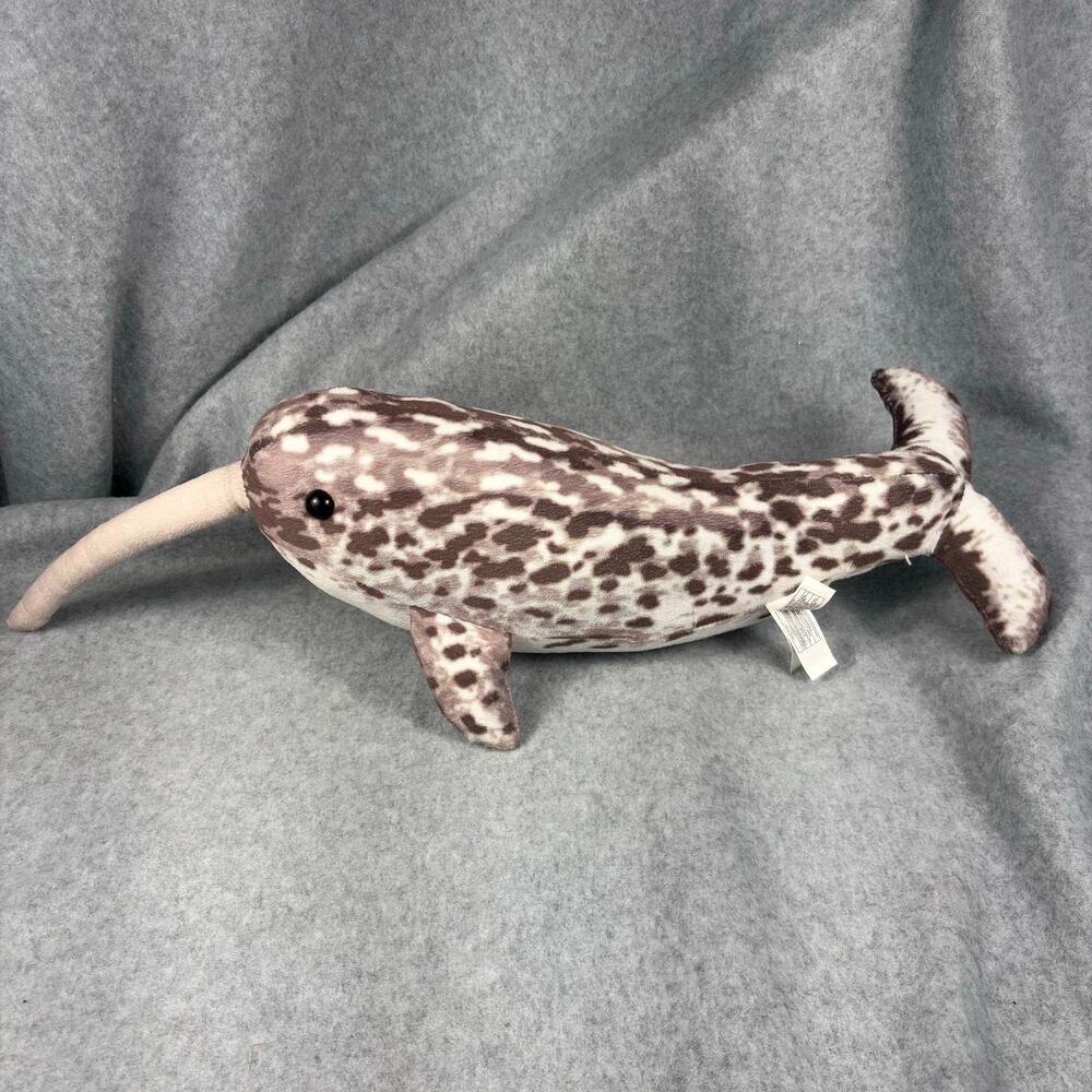 Wildlife Artists Spotted Narwhal Plush 21 Inches Long! Lifelike Colors!